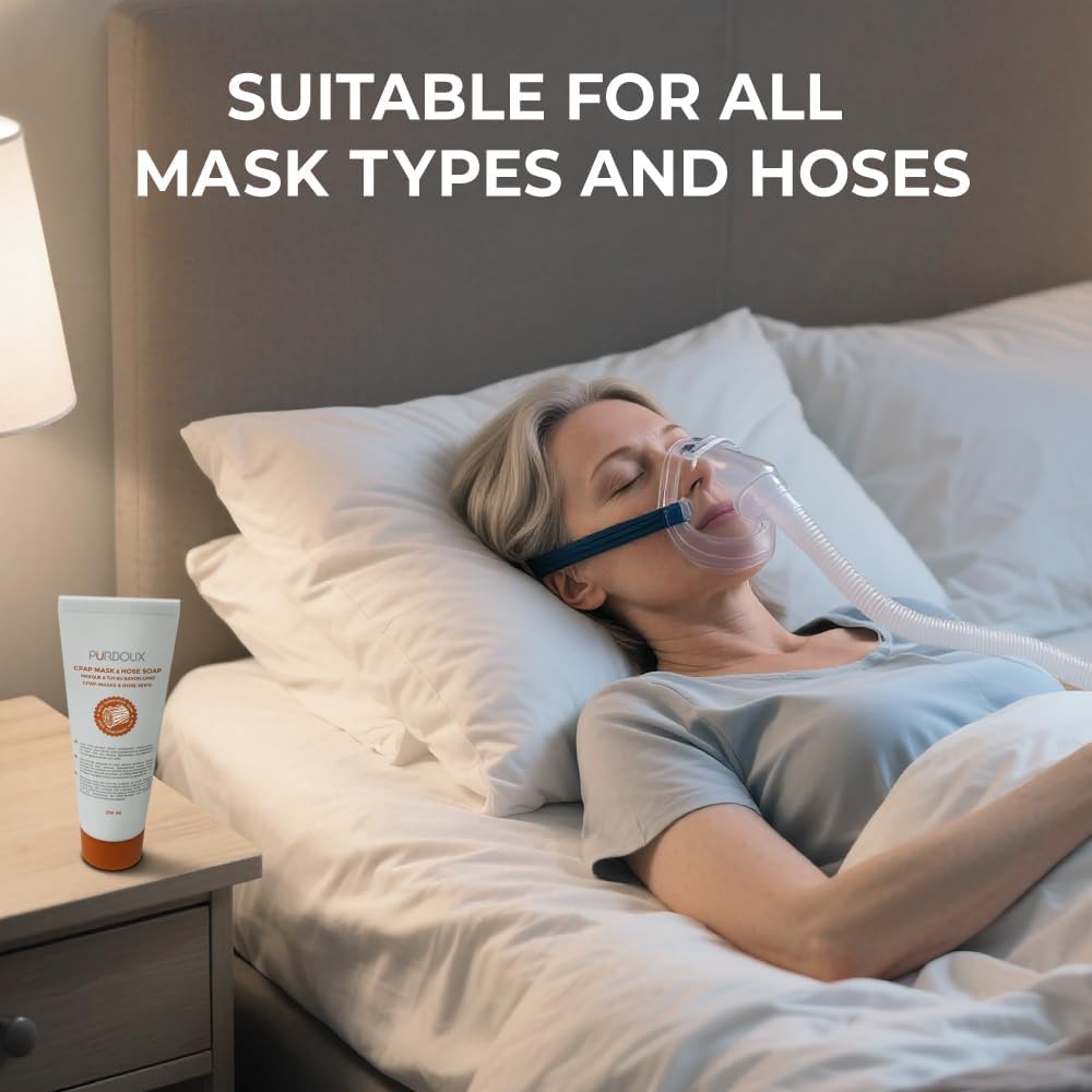 CPAP Mask & Hose Soap (Pack of 3 Bottles x 250mL) Green Tea Mint Scent | 8.4 fl oz, Alcohol Free, Silicone Safe, CPAP Hose Cleaner, Removes Dirt & Facial Oils, Gentle Cleaning, CPAP Supplies