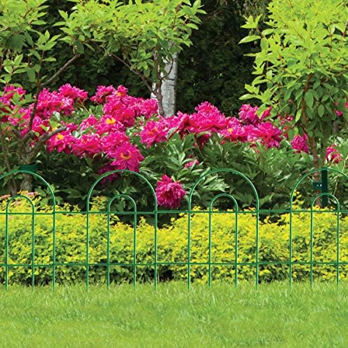 Origin Point Gard'n Border Round Folding Fence, Green, 10-Inch x 10-Feet
