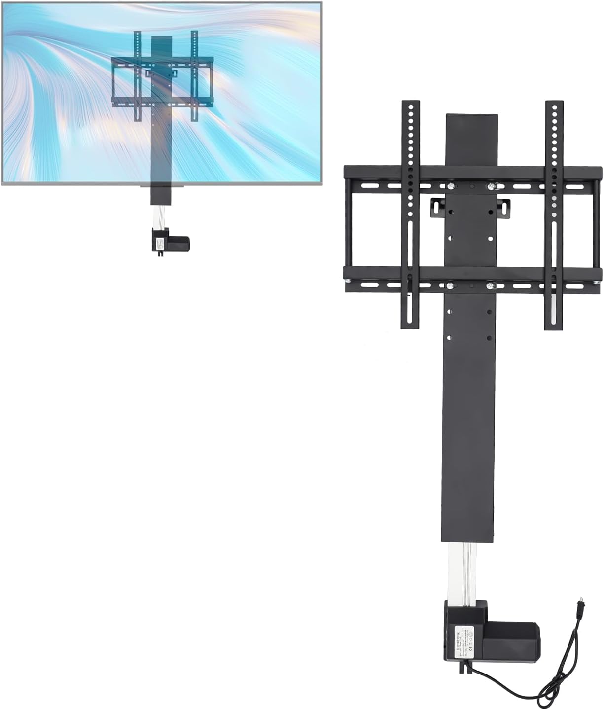 Motorized TV Lift, 110V Automatic Lift TV Bracket Height Adjustable TVs Stand with Remote Control for 26"-57" Television Size