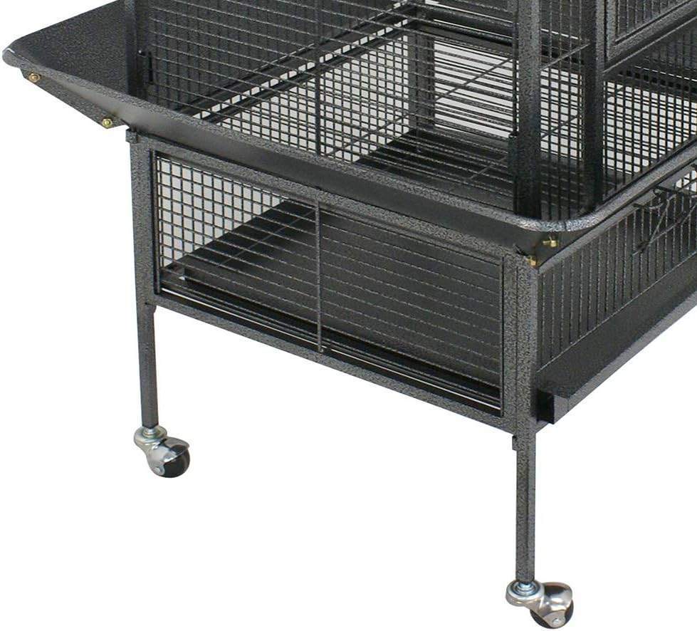 Nova Microdermabrasion 68-Inch Height Wrought Iron Standing Large Play Top Bird Cage for African Grey Small Quaker Parrot Cockatiel Sun Parakeet Green Cheek Conure Dove Budgie Lovebird