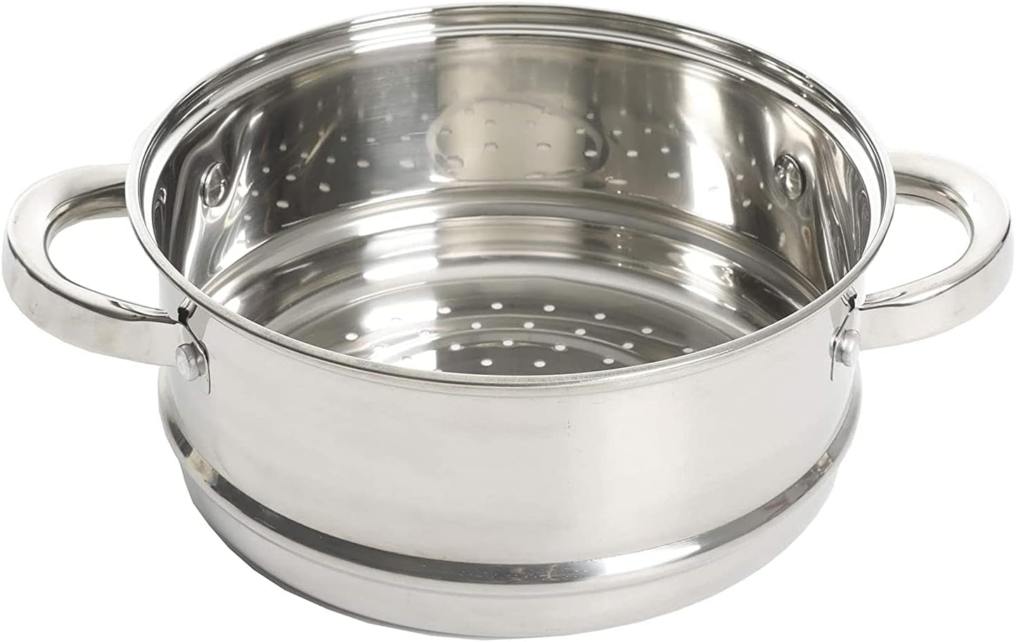 Oster Dutch Oven with Steamer Basket 3-Quart - Sangerfield Stainless Steel, Stovetop Steamer for Vegetables, Rice & Tamales, Dishwasher Safe