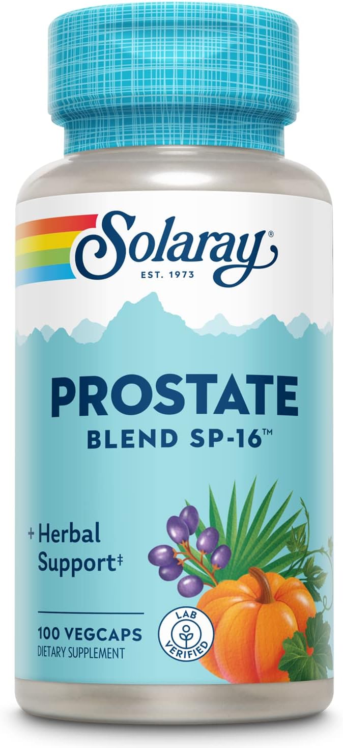 Solaray Prostate Blend SP-16, Saw Palmetto for Men, 100 Veggie Capsules