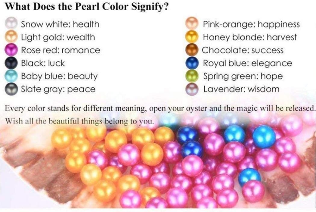 50 PC Freshwater Oyster with Pearls Inside Round Pearls Oysters Bulk 7-8mm Love Wish Pearl Party Kids Activity Birthday Gift | Includes 50
