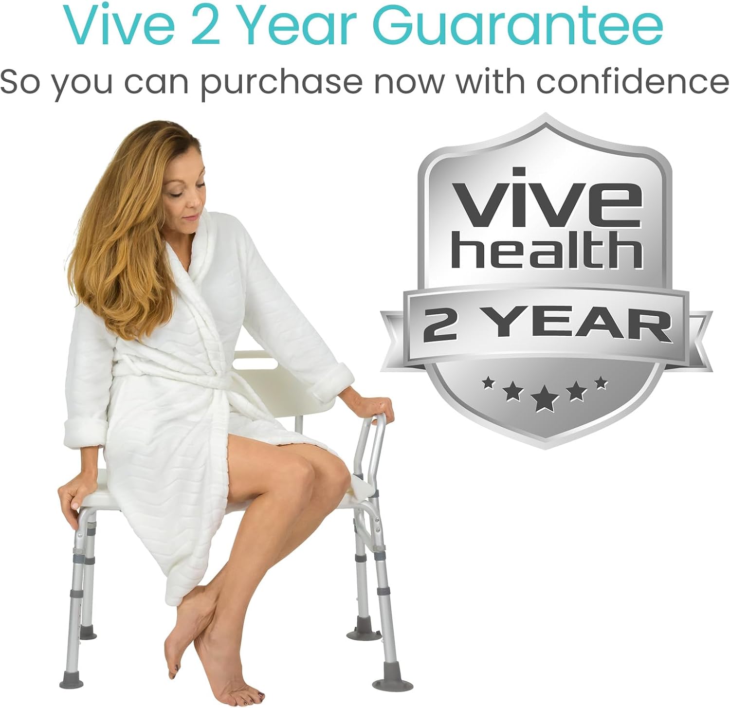 Vive Shower Bench for Transfers - Heavy Duty Tub Transfer Bench for Bathtub, Holds 400 lbs - Shower Chair for Elderly, Disabled