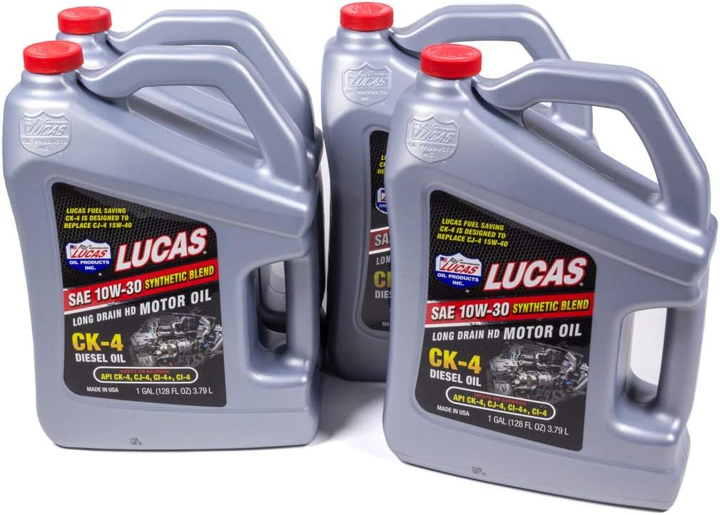 Lucas Oil 10282-4 Synthetic Blend (10w30Diesel Oil Case 4 x 1 Gallon), 1 Pack