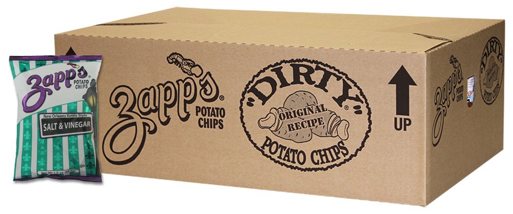 Zapp’s New Orleans Kettle-Style Potato Chips Hotter n Hot Jalapeno Flavor (2 oz Bags, 25 Count), Crunchy Chips with a Spicy Kick, Perfect On-The-Go, Gluten Free Snack