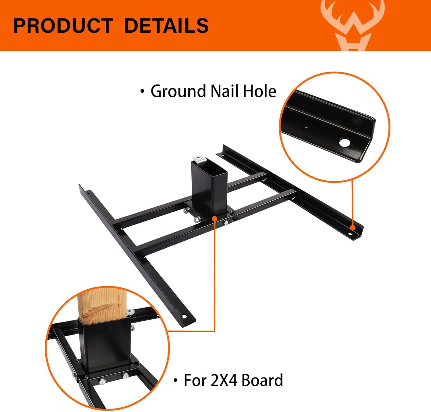 Highwild 2x4 Target Stand Base for AR500 Steel Shooting Targets - Double T-Shaped Base for Shooting Range Outdoor