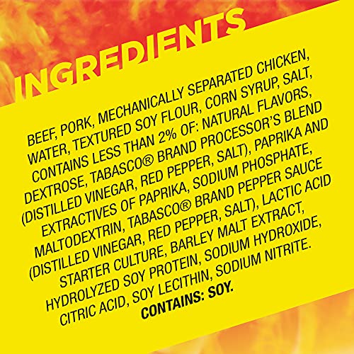 Slim Jim Giant Smoked Jerky Sticks, Tabasco Flavor, 0.97 oz., 24-ct