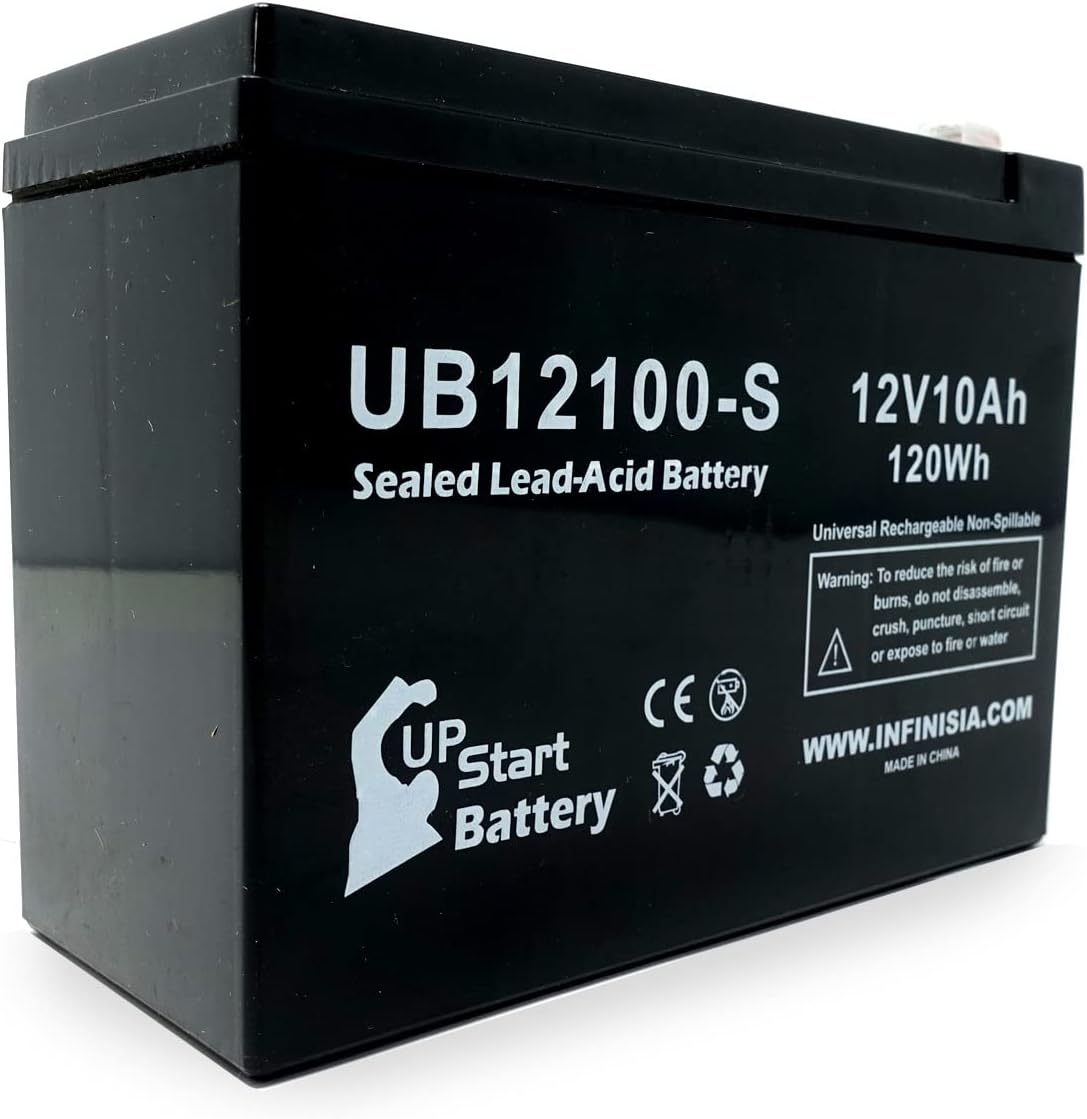 3X 12V 10Ah UB12100-S Replacement for Schwinn S750 36 Volt Battery | Replacement Universal Sealed Lead Acid Battery (10000mAh, F2 Terminal, AGM, SLA)