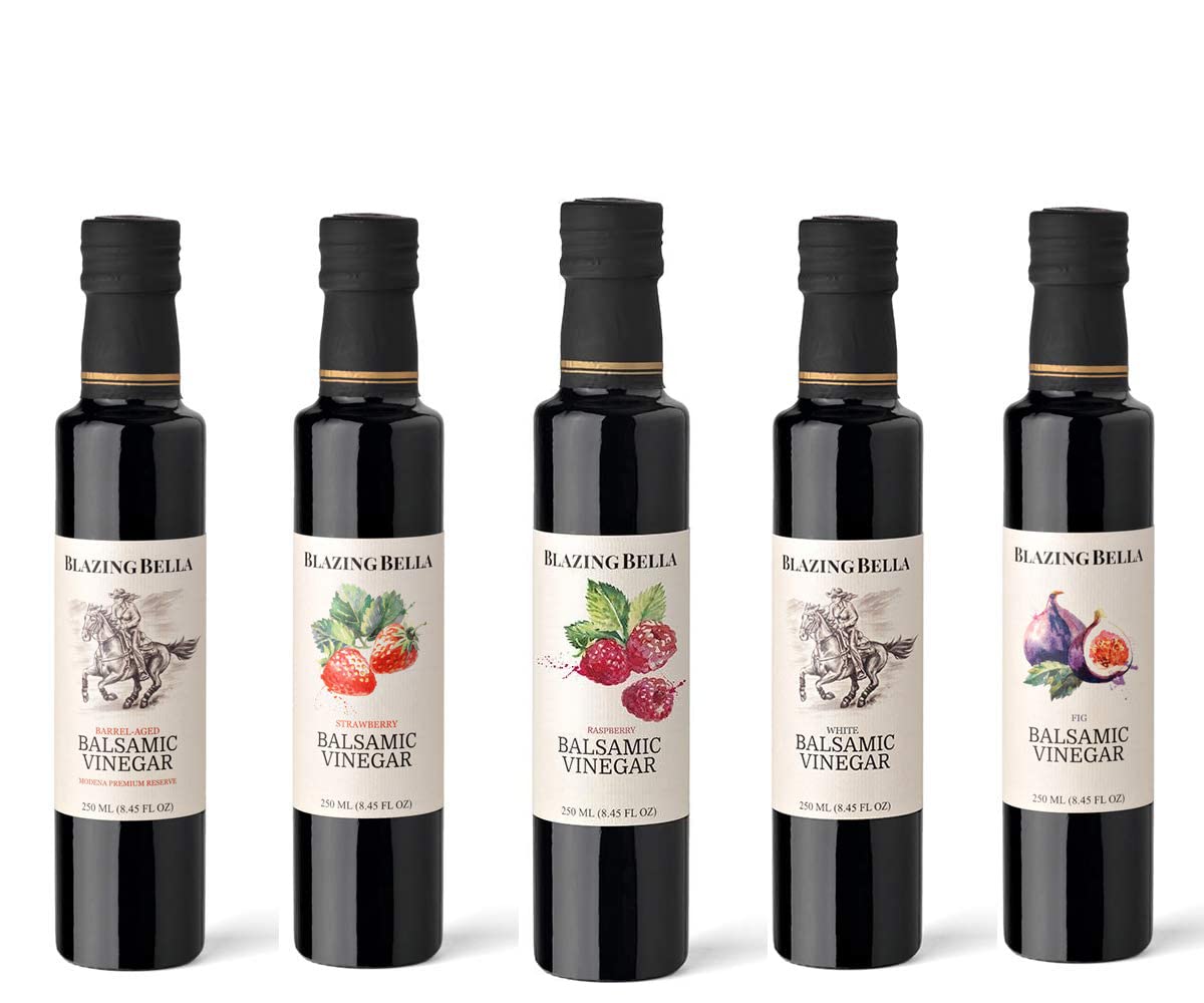 Blazing Bella Barrel Aged Balsamic Vinegar of Modena, Italy – Thick, Rich & Naturally Sweet – Premium Traditional Italian Balsamic for Everyday Use – 16.9 fl oz (500ml)
