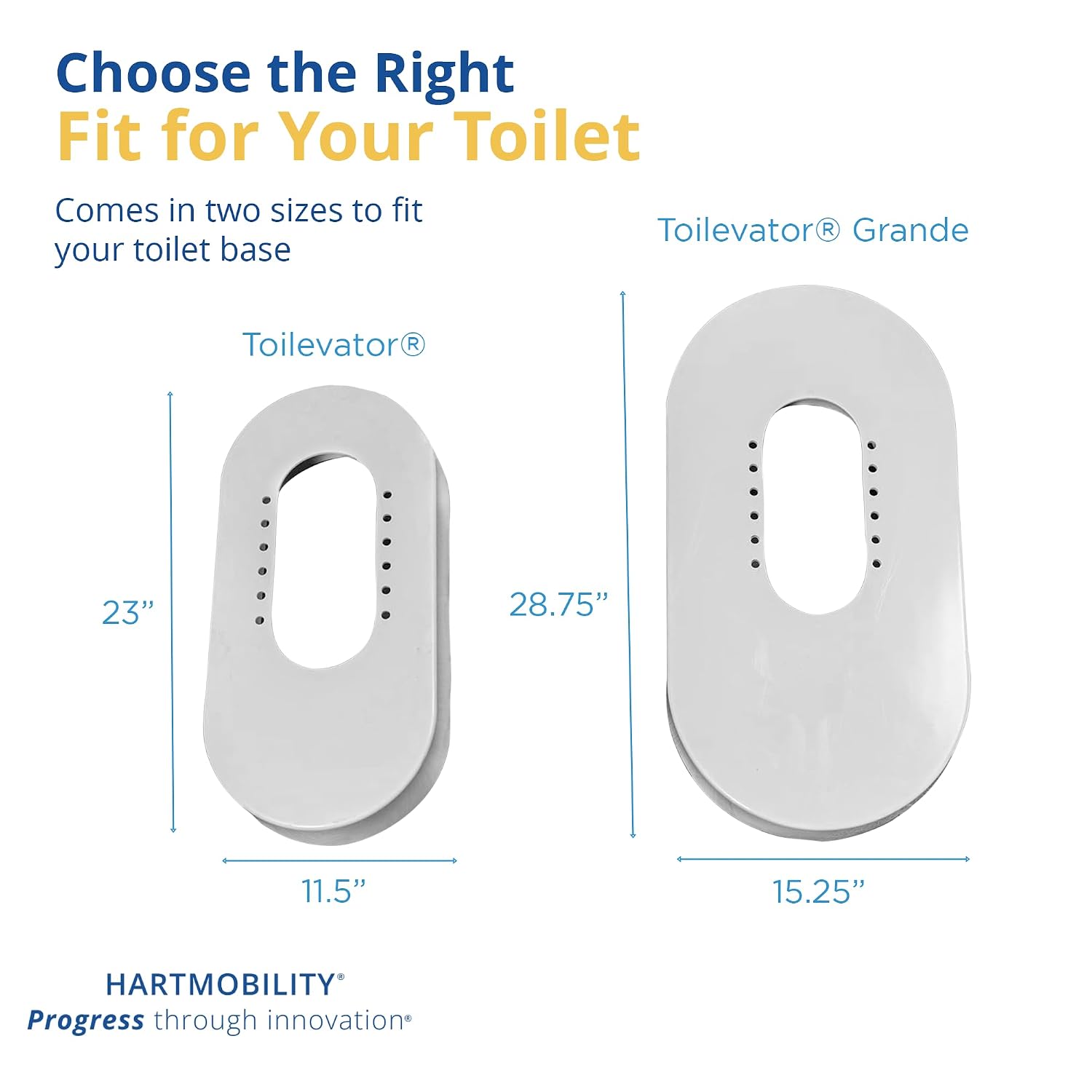 Toilet Base Riser 500 lb Capacity 3.5" High Raised Toilet Seat - Toilet Base Plate, Elevated Toilet Seat, Toilet Seat Risers for Seniors
