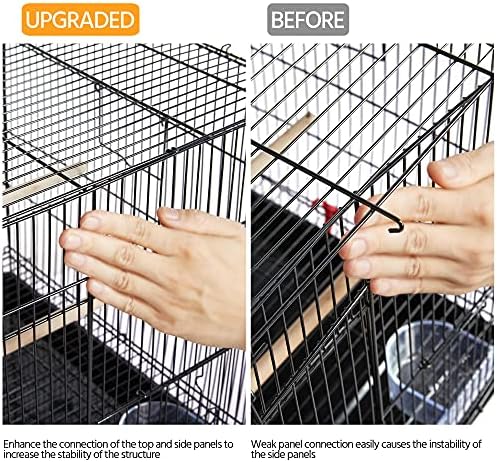 Yaheetech Pack of 2 Stackable Rectangle Breeding Flight Parakeet Bird Cage for Finches Budgies Cockatiels Conures Lovebirds Canaries Parrots