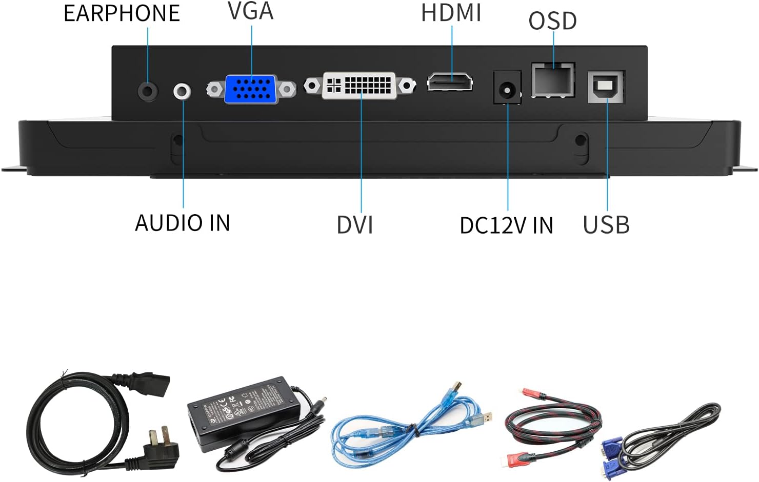 GreenTouch 18.5 Industrial Touch Monitor Open Frame, HDMI/VGA/DVI Interface, Muliti Touch Capacitive Touch Screen Technology