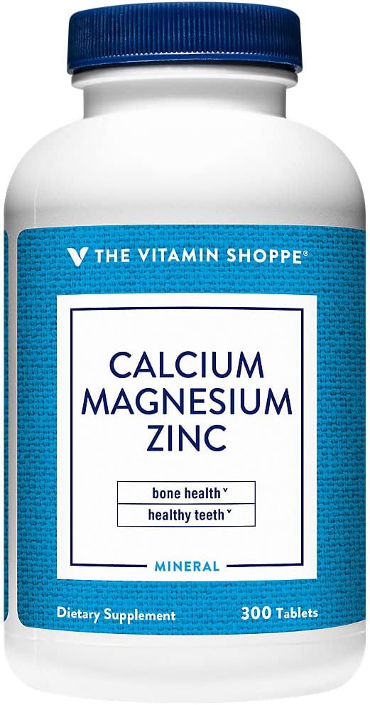 The Vitamin Shoppe Brand Calcium, Magnesium, Zinc & Vitamin D3, 100 Tablets