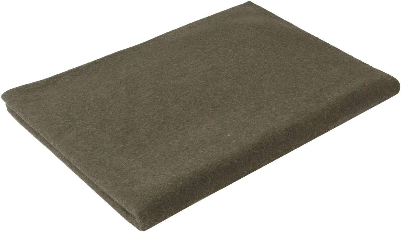 Rothco Wool Outdoor Blanket, Olive Drab (66" x 90") | Natural Wool Warmth, Comfortable, Durable Construction, Ready For Emergencies, Ideal For Camping, Picnics & Outdoor Events