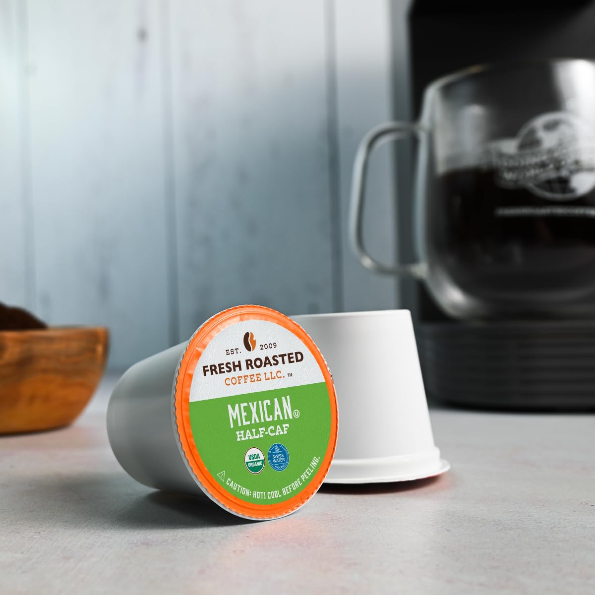 Fresh Roasted Coffee, 100% Colombian K-Cup Pods for Keurig Brewers, Medium Roast, Kosher, 96 Count Loose Pack