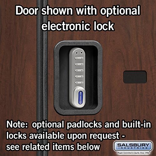 Salsbury Industries 2-Tier S-Style Designer Wood Locker with Three Wide Storage Units, 6-Feet High by 21-Inch Deep, Mahogany