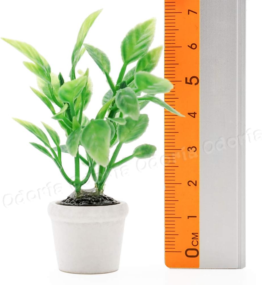Odoria 1/12 Miniature Green Plants Dollhouse Decoration Accessories