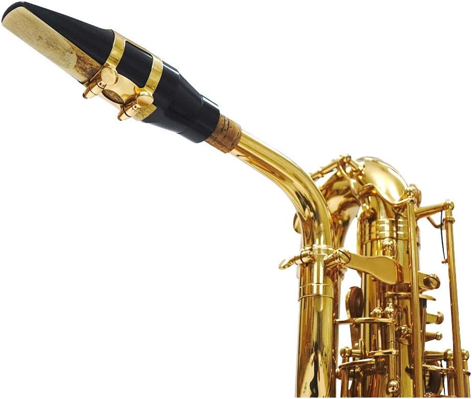 Libretto Baritone Saxophone Mouthpiece Kit: Standard Set With ABS 4C Mouthpiece, Plastic Cap, Gold Lacquered Ligature - Giftable