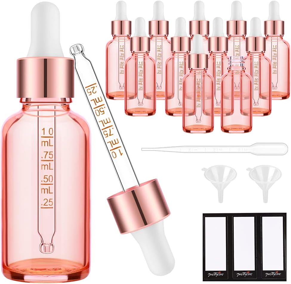 PrettyCare Glass Eye Dropper Bottles 99 Pack