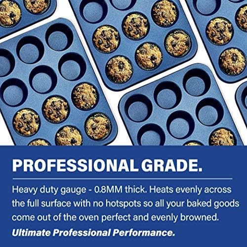 Granitestone Blue Nonstick 9.7in x 5.75in x 2.8in Loaf Pan, Oven Safe up to 500F, Dishwasher Safe