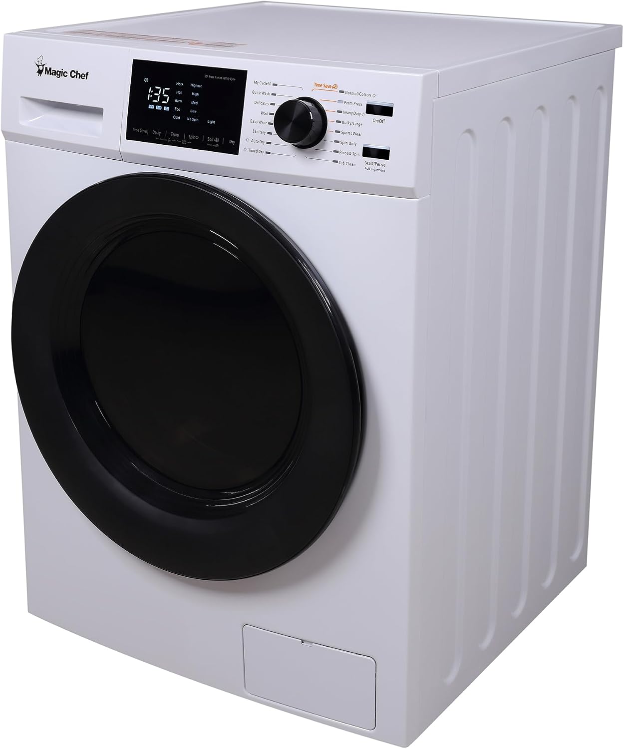23.4 in. 2.7 cu. ft. White All in One Ventless and Washer Dryer Combo