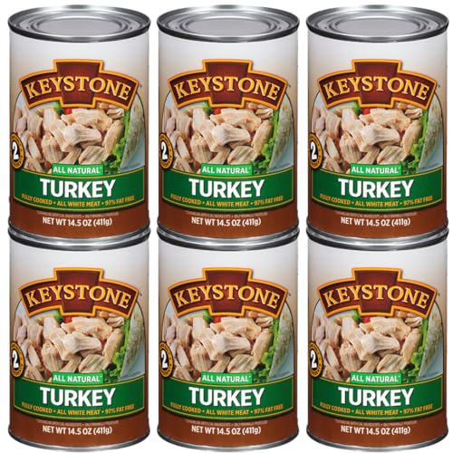 Keystone Meats All Natural Heat and Serve Ground Beef 14 Oz Fully Cooked Canned Meat Shelf Stable Emergency Survival Canned Food Ready to Eat No Preservatives Gluten Free Made in USA Pack of 2