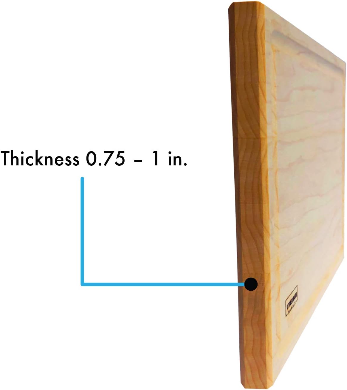 Premium Maple Wood Cutting Board - 12x8 Inches, Reversible Chopping Board for Kitchen, Cheese, and Charcuterie, Durable and Knife-Friendly