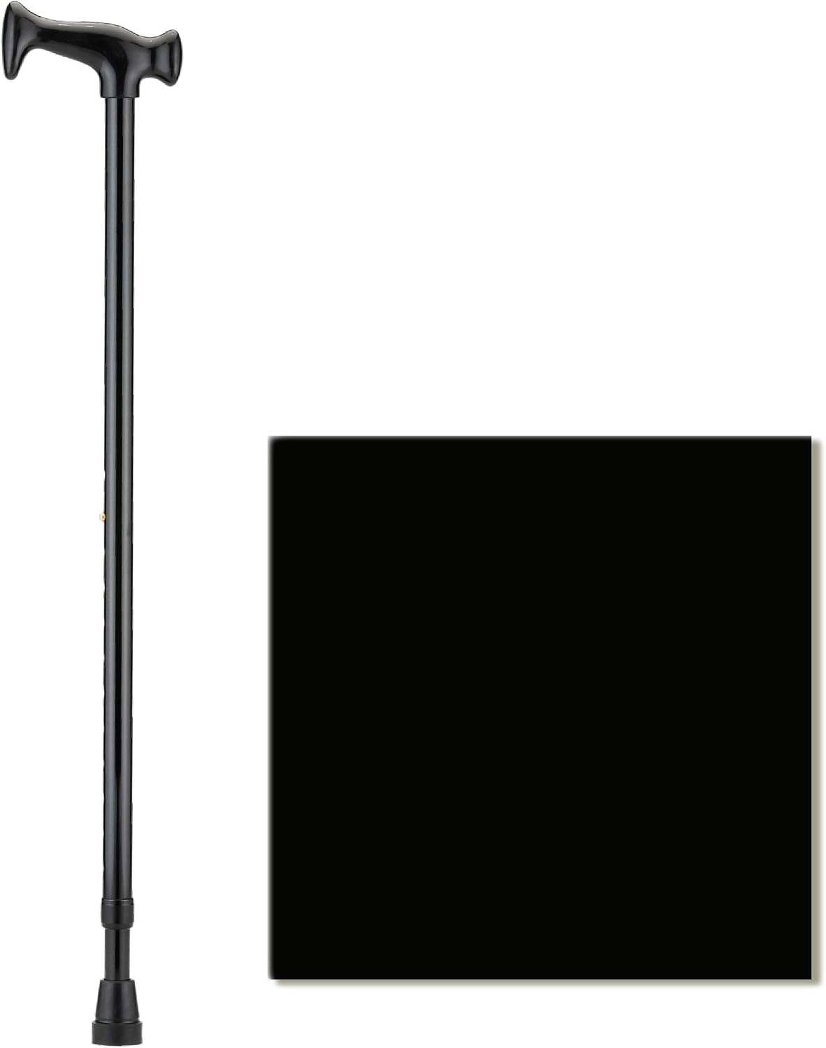NOVA Designer Walking Cane with T-Grip Molded Handle, Lightweight and Adjustable Walking Stick, Black