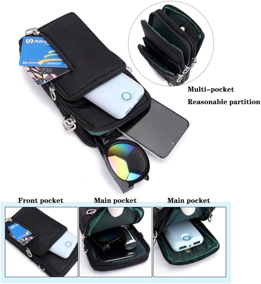 MINTEGRA Crossbody Phone Purse Nylon Shoulder Pouch Walking Wallet Wristlet Sport Armband