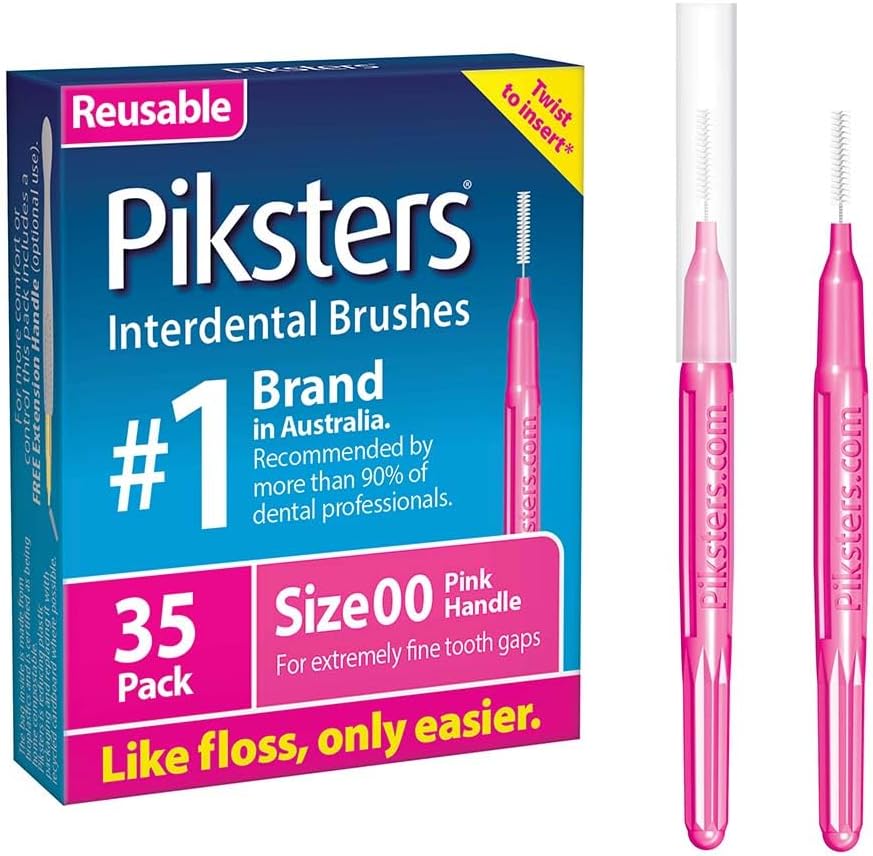 Piksters Interdental Brush Tight Gaps 35 Pack Purple Size 1