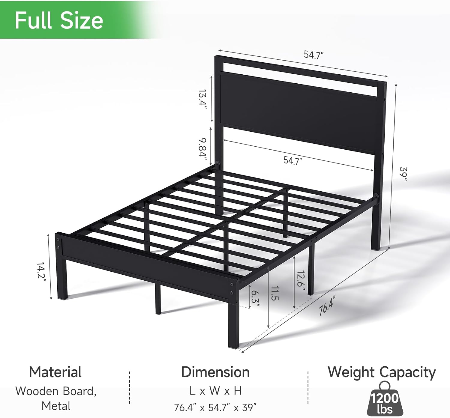 Z-hom Easy Assembly Queen Bed Frame & Headboard Footboard,Underbed Storage | Sturdy Metal Structure,Silent Anti-Slip Support,Under Bed Storage Space,No Box Spring Needed,Modern Bedroom Furniture