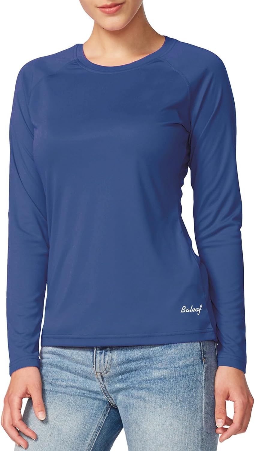 baleaf Women's UPF 50+ Sun Shirts Long Sleeve Stretchy Quick Dry | Lightweight, Rash Guard, UPF 50+ Sun Protection, Breathable Comfort material for Hking Workout, Excellent for hot weather