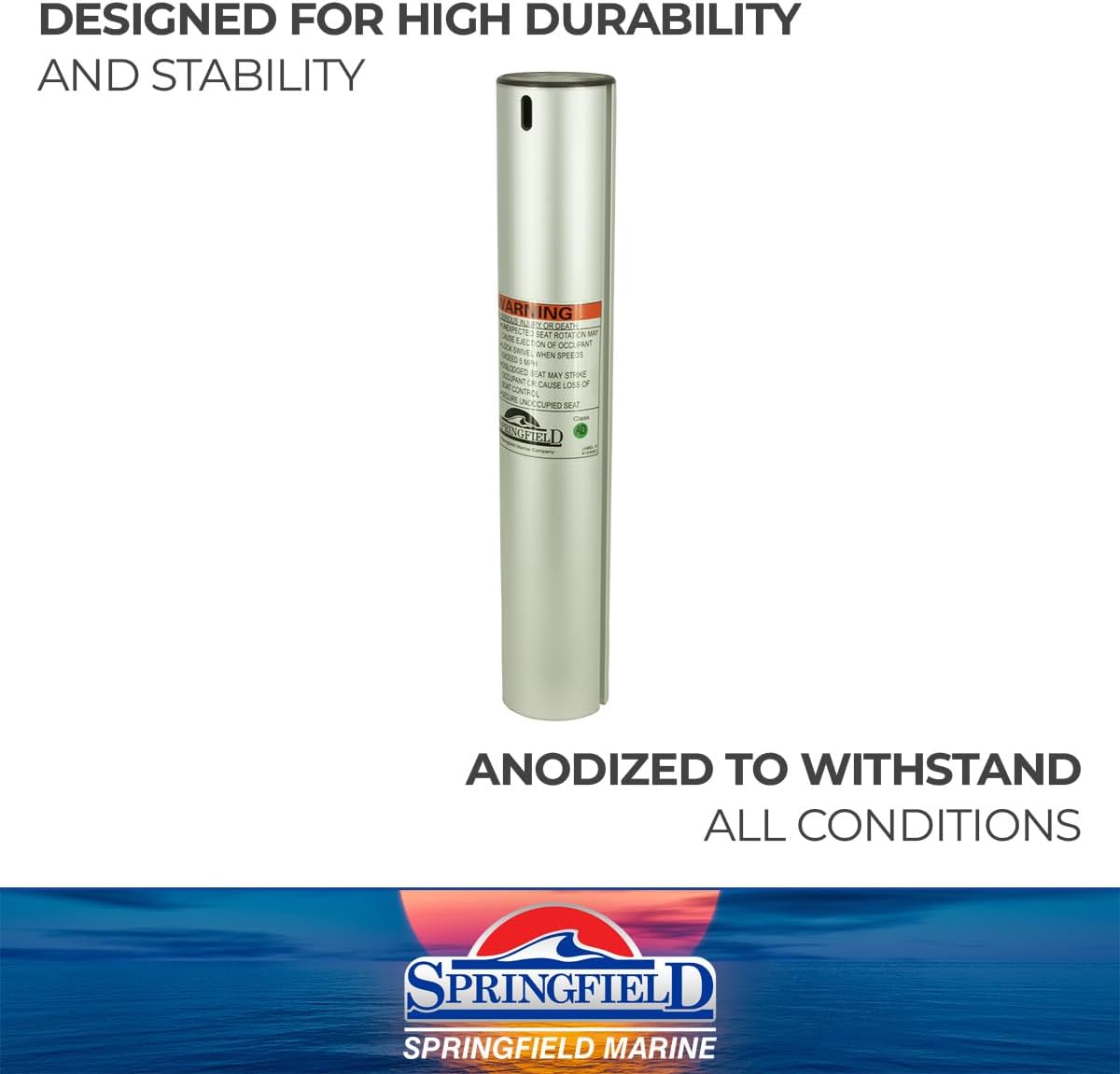 Springfield Marine 3300712 Plug-in Fixed Height Post - 12" Post Bulk,grey