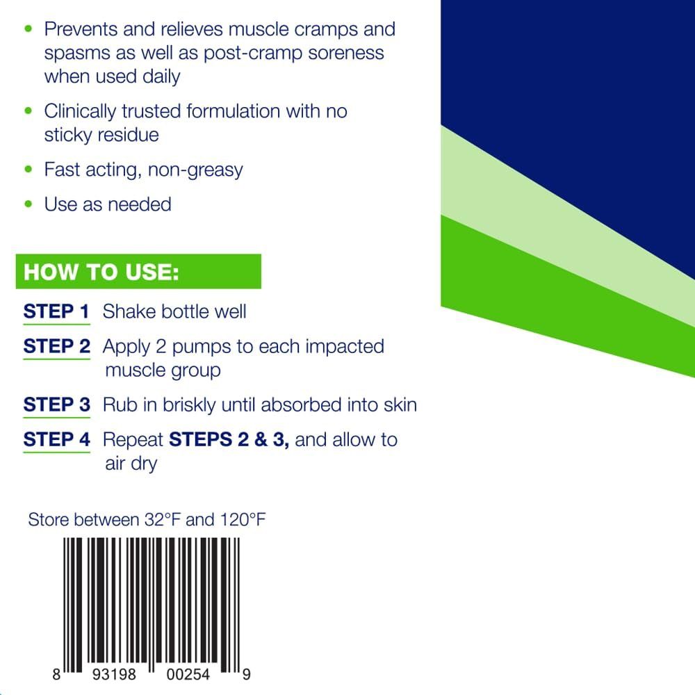Theraworx Muscle Cramps Relief Foam with Magnesium Sulfate, 7.1oz (1 Count) | Clinically Trusted, Fast-Acting Muscle & Leg Cramp Relief, Made with Magnesium Sulfate. Paraben-Free, no mess or strong odor.