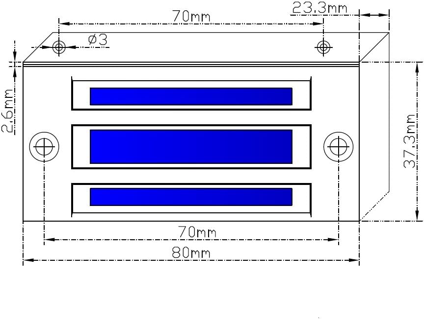 AGPtek 60kg Fail-Safe Electric Magnetic Lock for Door Access Control System | 130LBs Holding Force, NC fail-safe Mode, Low Power, Indoor Door Entry