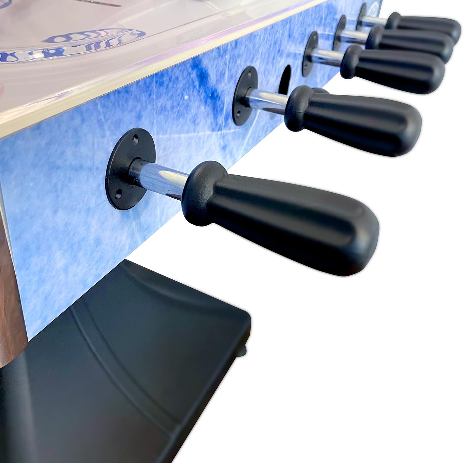 Hat Trick Bubble Hockey Game for Your Home Game Room - with Durable 2-Part Molded Base, Easy-Grip Rod Handles