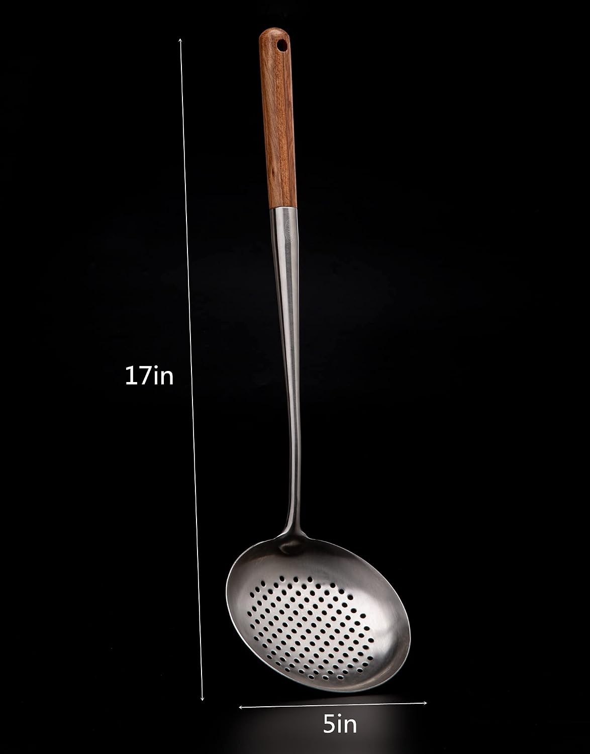 FJNATINH Wok Spatula and Ladle,Skimmer Ladle Tool Set, 17inches Spatula for Wok, 304 Stainless Steel Cooking Utensils