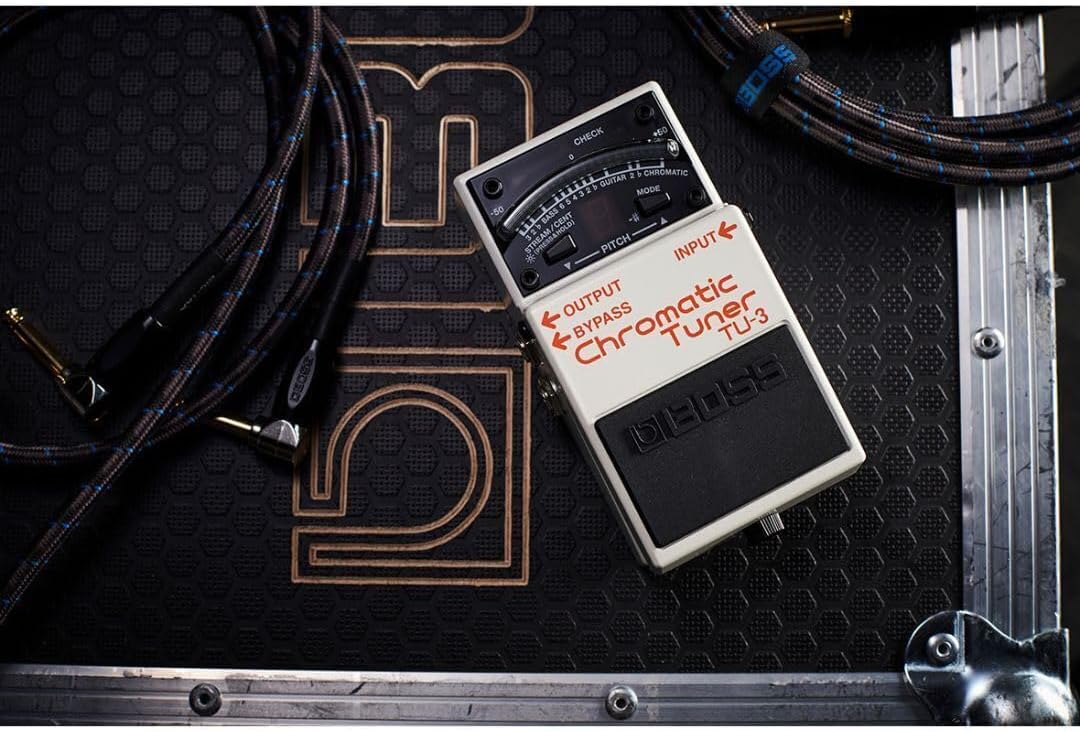 BOSS TU-3 Compact Chromatic Tuner | Perfect for Guitar & Bass | Industry-Standard Performance | Tank-Tough BOSS Stompbox Body | 21-Segment LED Meter
