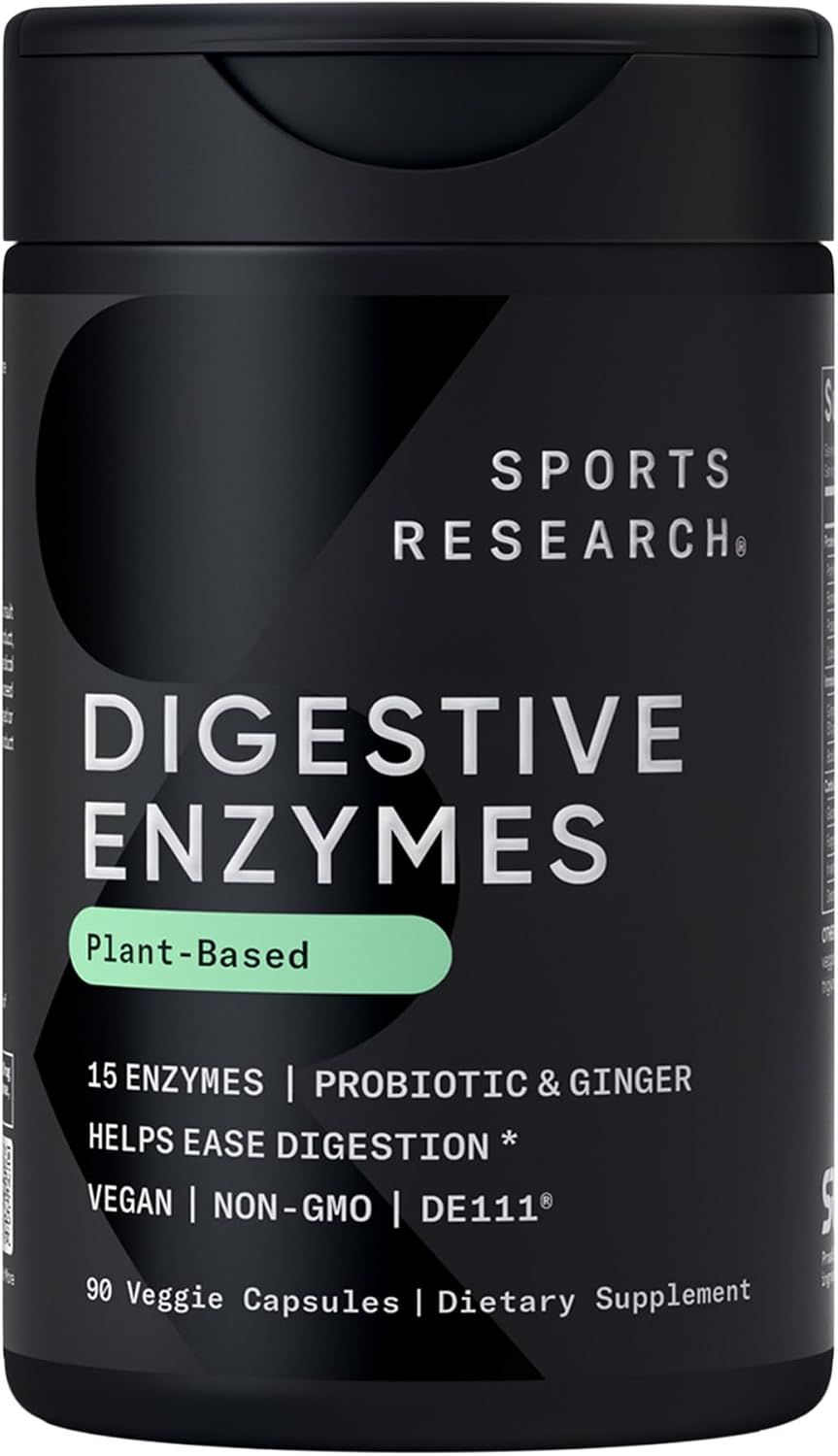 Sports Research® Digestive Enzymes w/Probiotics, 90 Veggie Caps