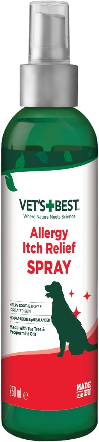 Vet's Best Allergy Itch Relief Spray for Dogs, Dry Skin Relief, 8 oz | Helps Relieve Dry, Itchy Skin, Reduces Licking & Scratching