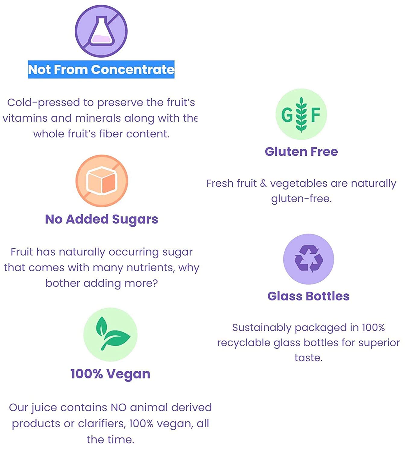 Organic Juice Variety Pack, Cold-Pressed, Non-GMO, 6 Pack
