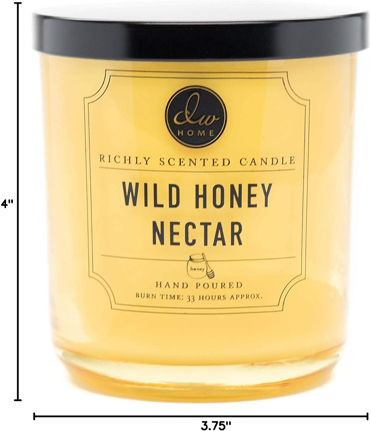 DW Home Vanilla Bean Scented Candle for Home, 15 oz, Large Double Wick Candle Jar, Up to 56H Burn Time, Luxury Scented Candle for Relaxation, Gifting, Home Decor