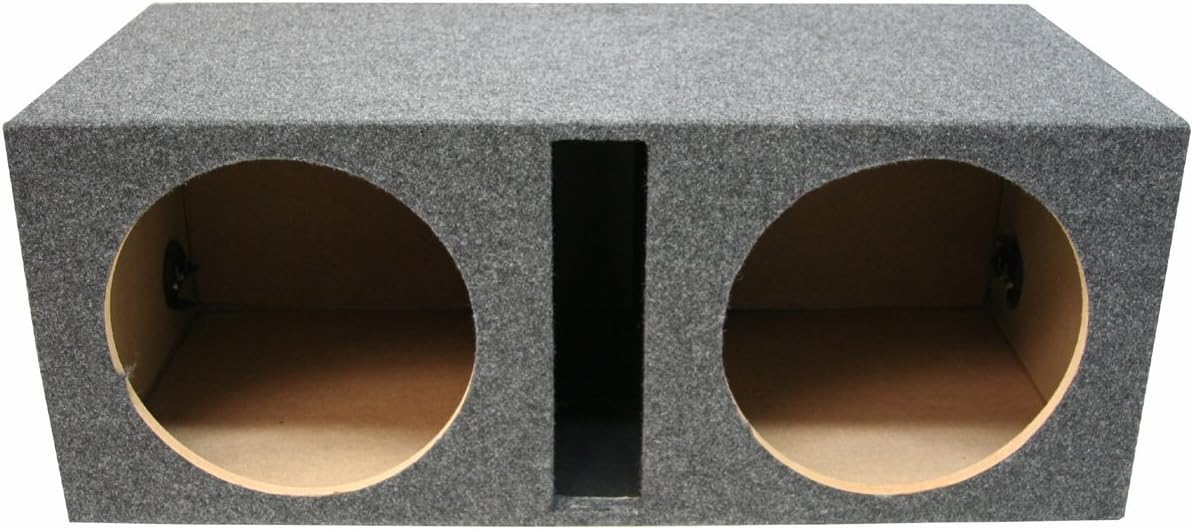 American Sound Connection Bundle with Kicker 15" Subwoofer Comp C15 2 Ohm and Dual Sub Box Universal Vented Port Enclosure