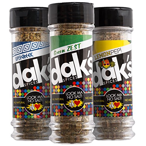 DAK's Spices Lean Green Trio Spice Blend Set | 100% Salt Free Spices | Premium & Healthy Seasoning | MSG Free, Preservative Free