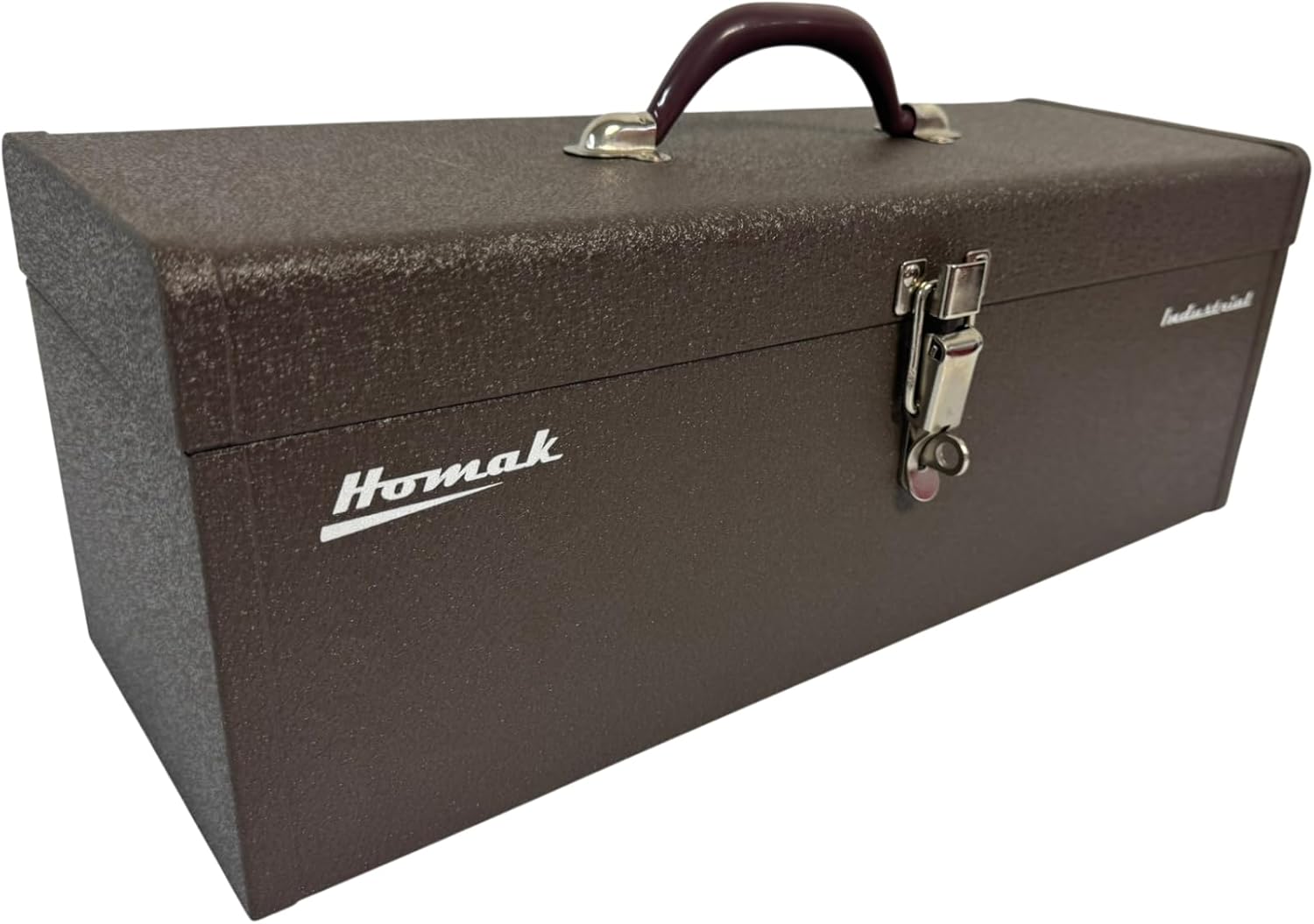 Homak Industrial 20-Inch Tool Tote Steel Toolbox, Brown Winkle Powder Coat, BW00252200 | BW00252200, Powder Coat