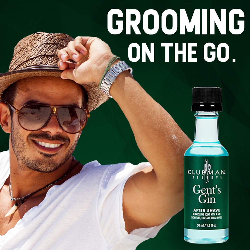 Clubman Pinaud Gent’s Gin After Shave Lotion – Masculine Scent with Gin, Lime & Cedar Notes, Refreshing Aftershave for Men, 6 oz