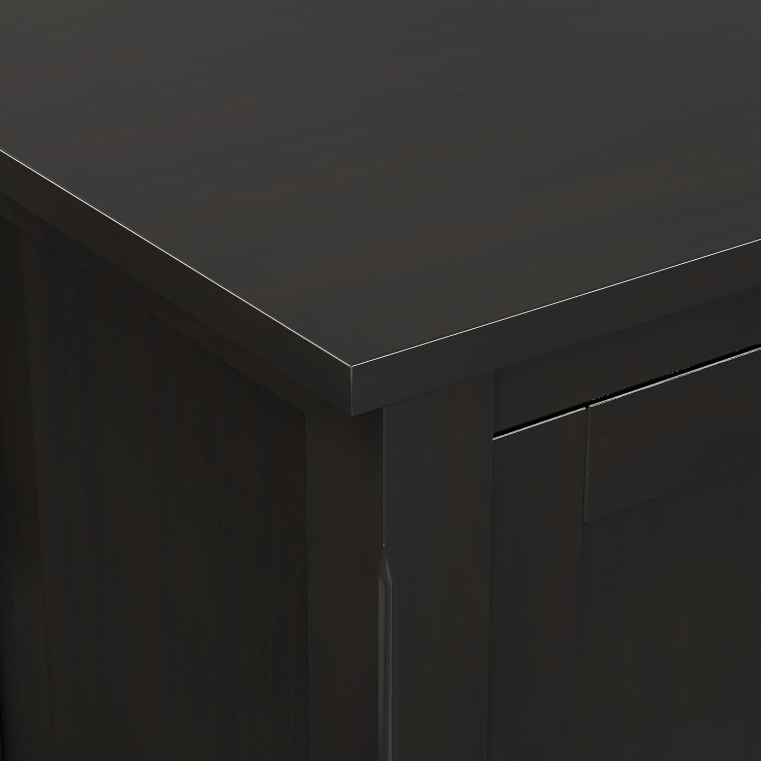 SIMPLIHOME Warm Shaker 47" Wide Solid Wood TV Stand in Light Golden Brown