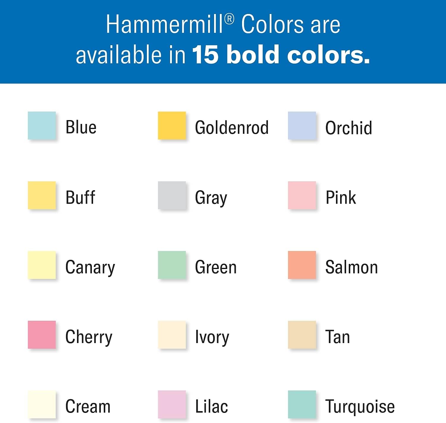 Hammermill Colored Paper, 20 lb Blue Printer Paper, 8.5 x 11 - Made in the USA, Pastel Paper, 103309R - 1 Ream (500 Sheets)