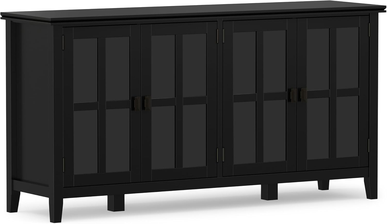 SIMPLIHOME Artisan 30" Wide Solid Wood Cabinet in Russet Brown